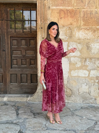 Vestido de tule estampado | Rinala