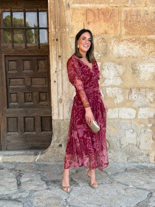 Vestido de tule estampado | Rinala