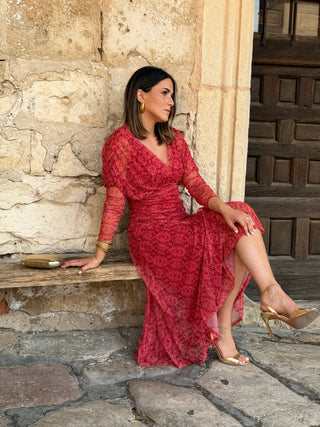 Vestido de tule estampado | Kaela