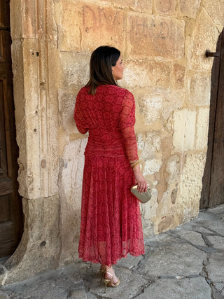 Vestido de tule estampado | Kaela