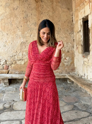 Vestido de tule estampado | Kaela