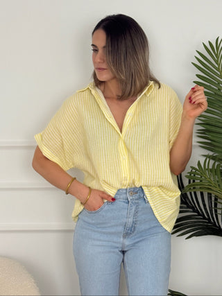 Camisa de rayas amarillas| Greta