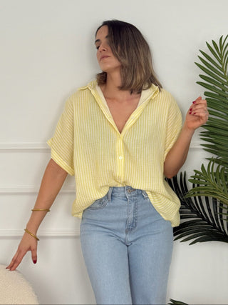 Camisa de rayas amarillas| Greta