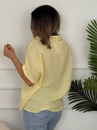 Camisa de rayas amarillas| Greta