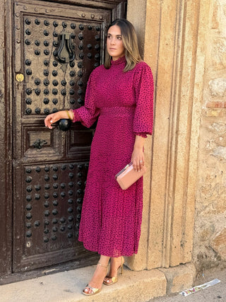 Vestido midi em chiffon | Magnólia
