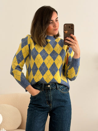 Jersey punto rombos amarillo | Marlot