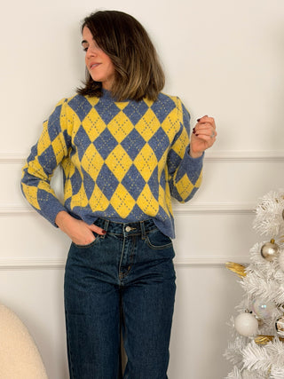 Jersey punto rombos amarillo | Marlot