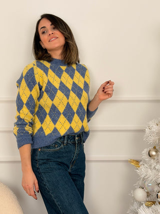 Jersey punto rombos amarillo | Marlot