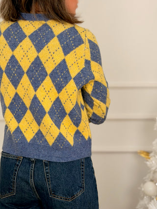 Jersey punto rombos amarillo | Marlot