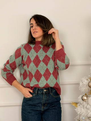 Jersey punto rombos azul  | Marlot