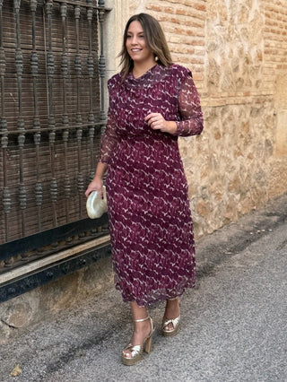 Vestido Tul Estampado | Dama