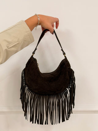 Bolso con flecos marrón | Marlin