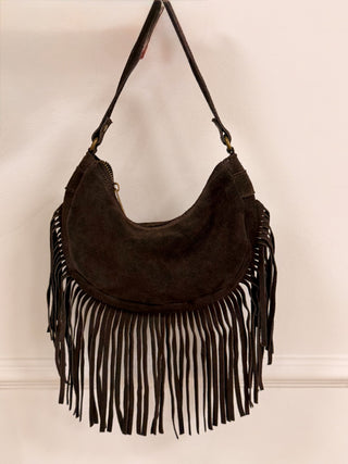Bolso con flecos marrón | Marlin