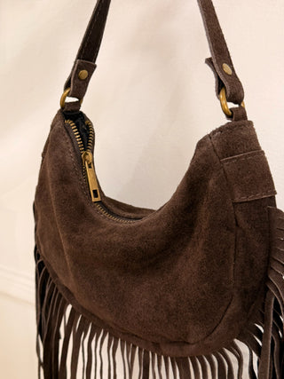 Bolso con flecos marrón | Marlin