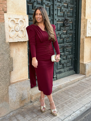 Vestido Midi Burdeos |  Gibraltar