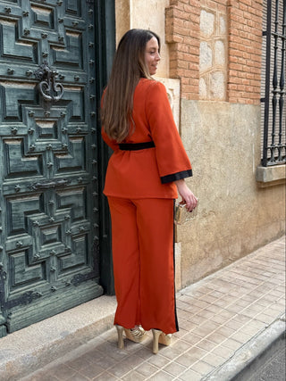 Conjunto Chaqueta y pantalón teja| Tilo