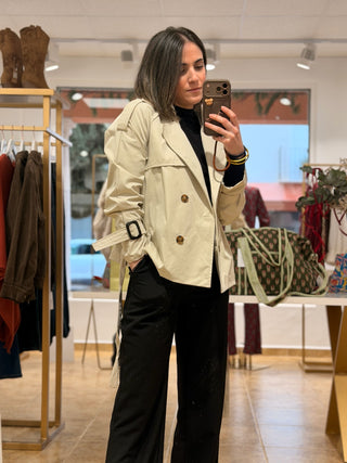 Gabardina corta beige  | Claire