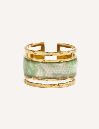 Anillo verde golden | Luxe