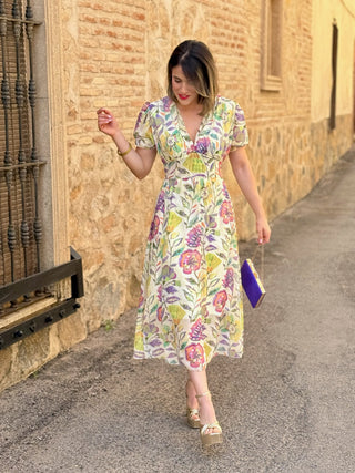 Vestido gasa estampado | Martina