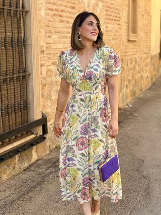 Vestido gasa estampado | Martina