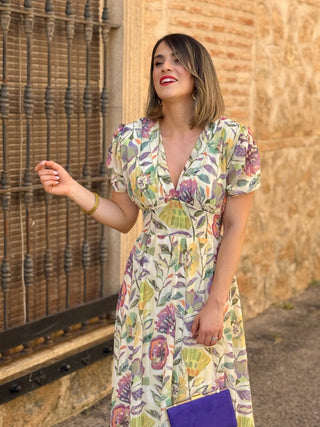 Vestido gasa estampado | Martina
