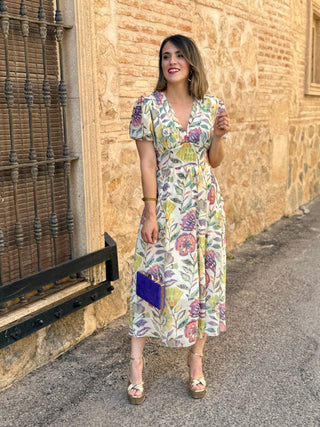 Vestido gasa estampado | Martina