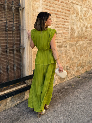 Conjunto plisado verde | Maya