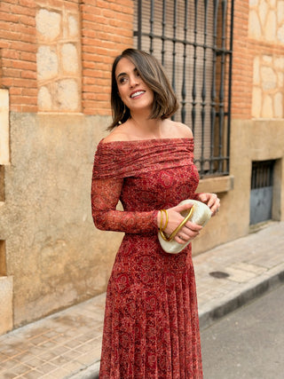 Vestido Tul Estampado| Fabiola