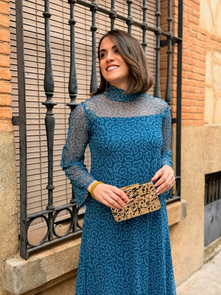 Vestido Tul Celeste | Gina