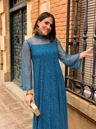 Vestido Tul Celeste | Gina