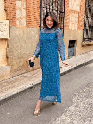 Vestido Tul Celeste | Gina