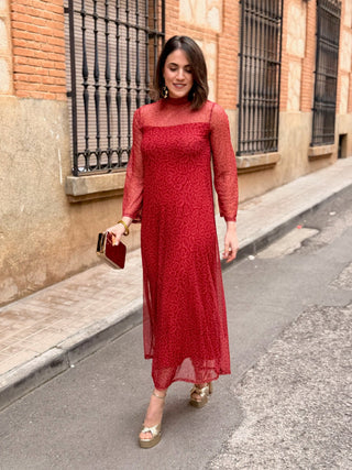 Vestido Tul Rojizo | Gina