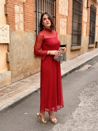 Vestido Tul Rojizo | Gina