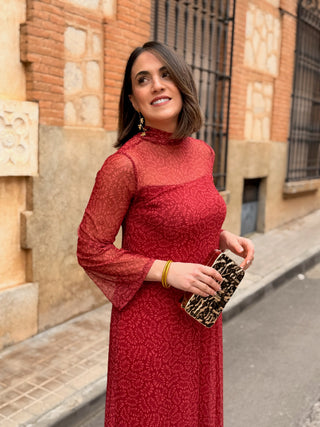 Vestido Tul Rojizo | Gina