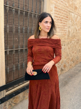 Conjunto top y falda teja | Kate
