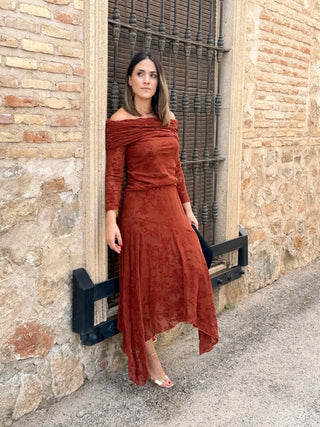 Conjunto top y falda teja | Kate