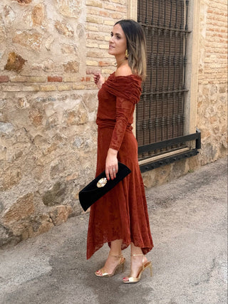 Conjunto top y falda teja | Kate