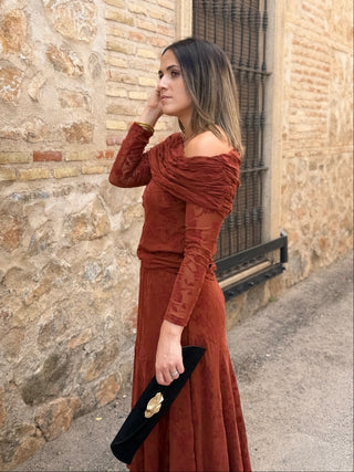 Conjunto top y falda teja | Kate