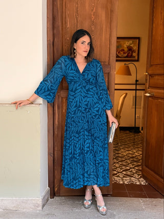 Vestido plisado azul | Isabella