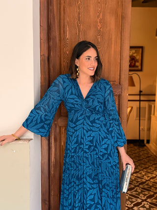 Vestido plisado azul | Isabella