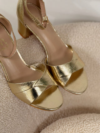Sandalia Invitada Dorada | Luna