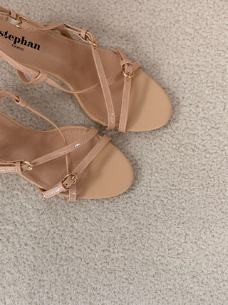 Sandalia beis tiras Cruzadas | Dea