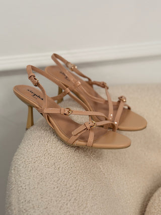 Sandalia beis tiras Cruzadas | Dea