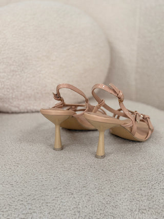 Sandalia beis tiras Cruzadas | Dea