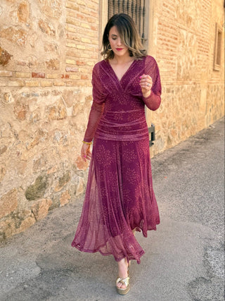 Vestido tul estampado | Cloe