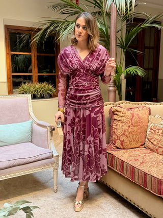 Vestido tul estampado |Rinala