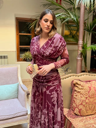 Vestido tul estampado |Rinala