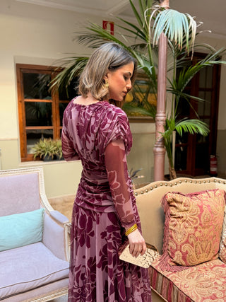 Vestido tul estampado |Rinala