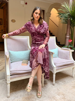 Vestido tul estampado |Rinala