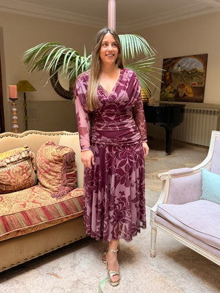 Vestido tul estampado |Rinala